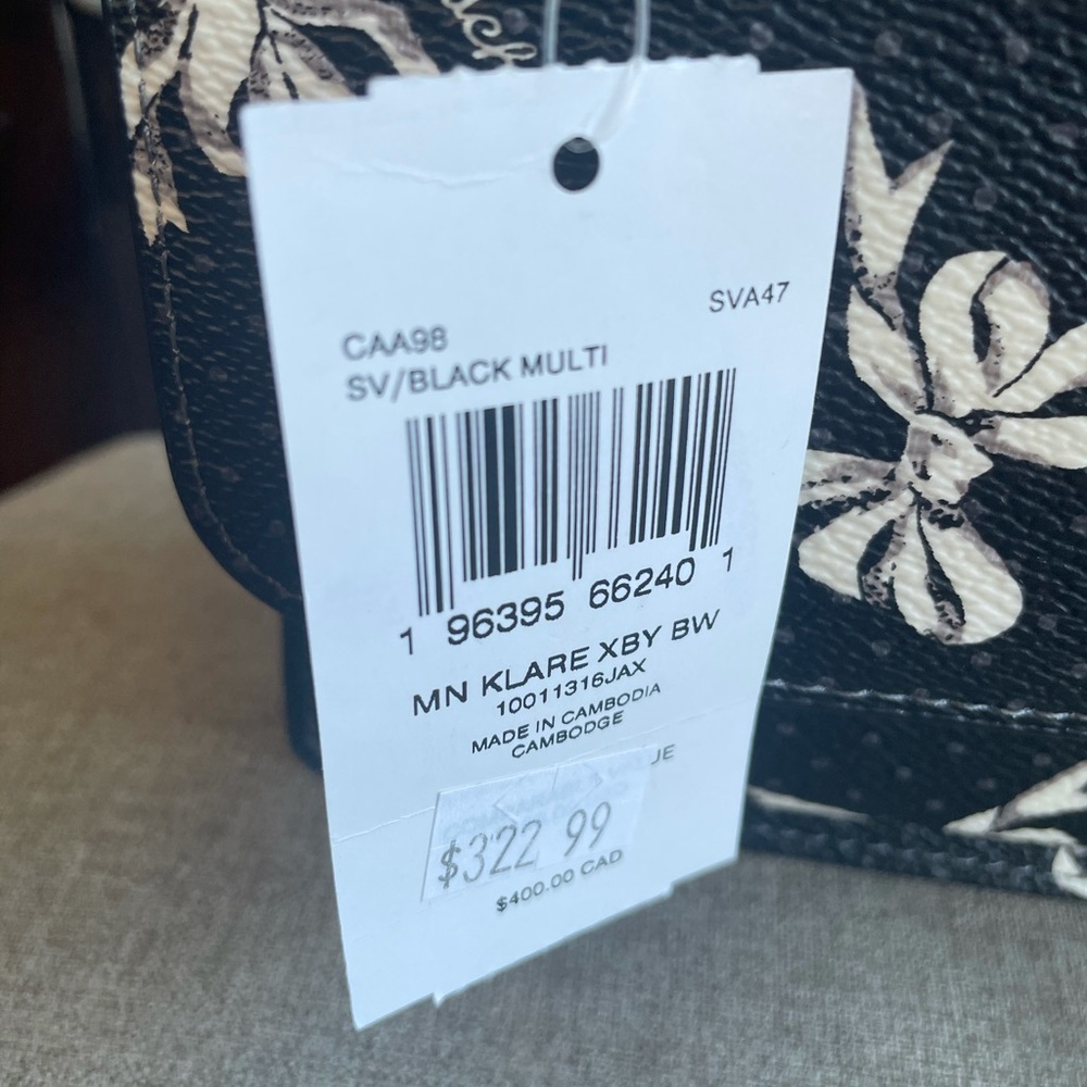 NWT！COACH MINI KLARE CROSSBODY BAG WITH BOW PRINT（ CAA98）gift receipt V-Day Gift - Picture 6 of 6